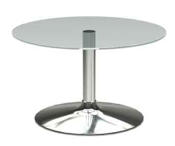 Coffee table Glass Top Conical Base
