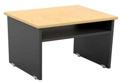 center/side table on panel legs w/ shelf