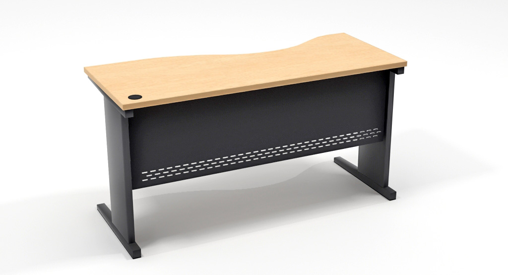 FREE SHAPED TABLE ON METAL I-LEG